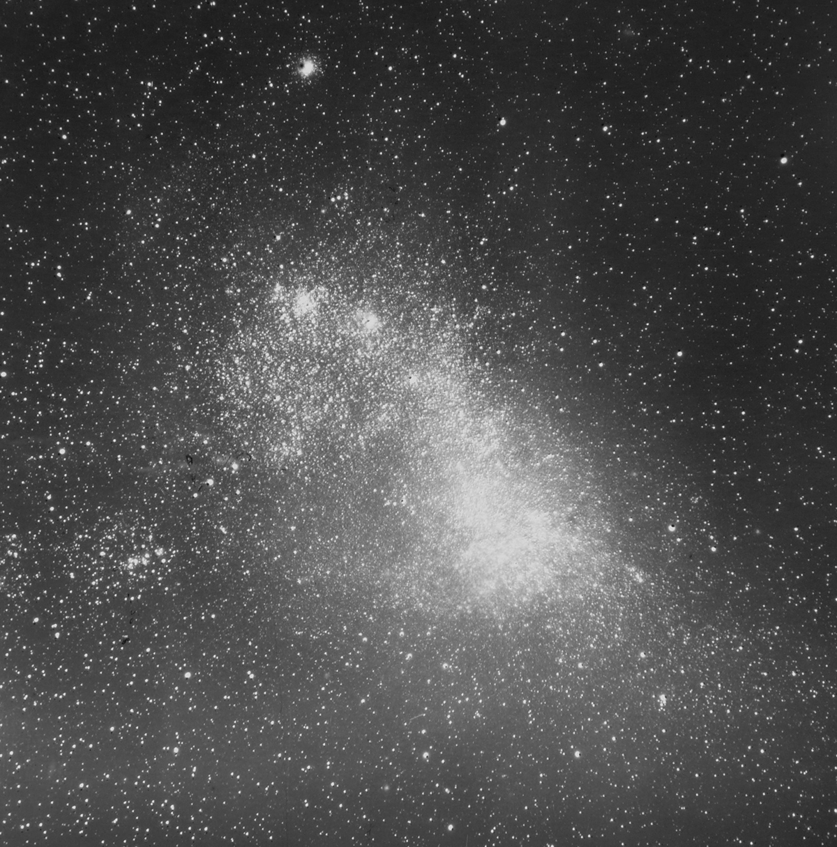 photographic plate of galaxy Small Magellanic Cloud